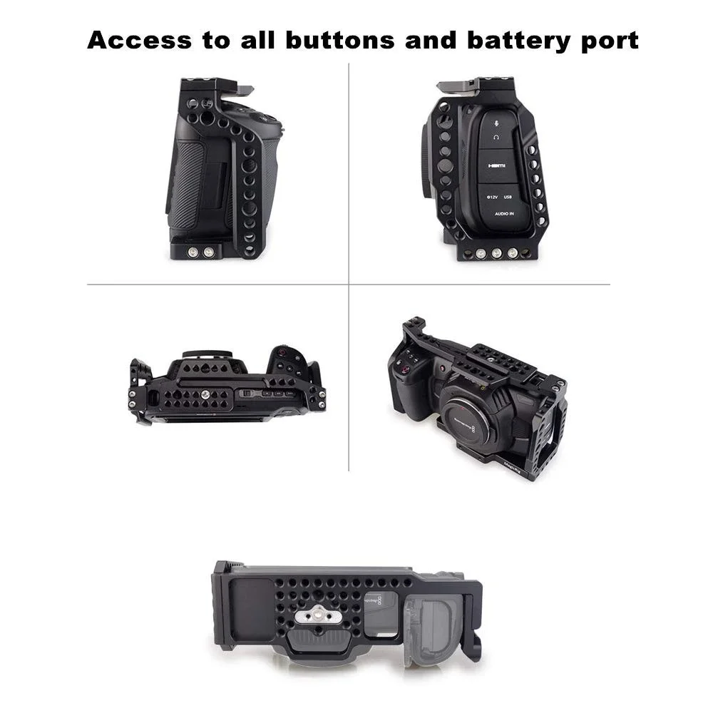 MAGICRIG Camera Cage NATO Handle T5 SSD Mount for Blackmagic BMPCC 4K 6K